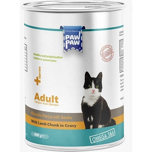 Paw%20Paw%20Kuzu%20Etli%20Yetişkin%20Kedi%20Konservesi%20400%20gr