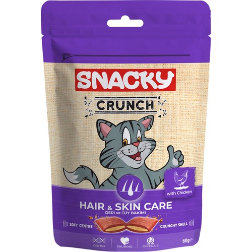 Snacky%20Crunch%20Hair&Skin%20Tavuklu%2060Gr