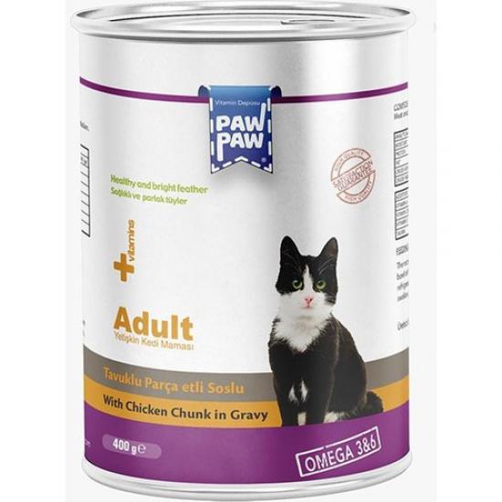 Paw Paw  Tavuklu Yetişkin Kedi Konservesi 400 gr