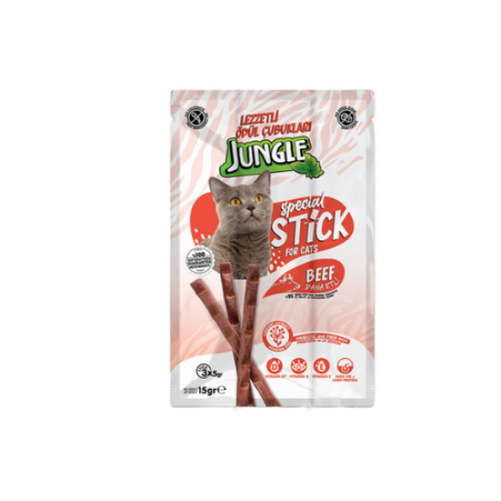 Jungle Dana Etli Stick Kedi Ödül Maması 15 Gr