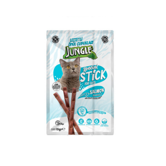 Jungle Somonlu Stick Kedi Ödül Maması 15 Gr