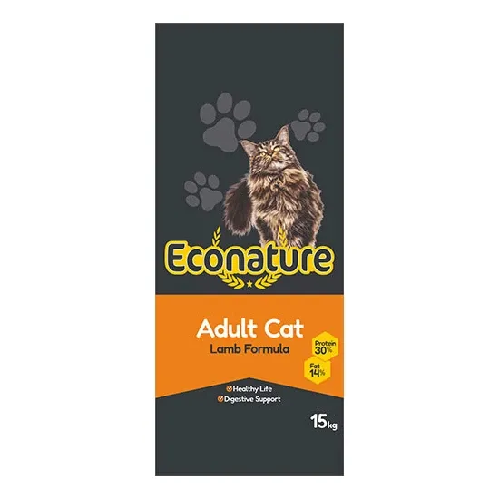 Econature Kuzu Etli Kuru Yetişkin Kedi Maması